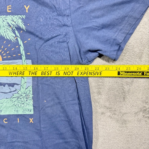 Hurley Men’s XL Blue Graphic Tee Palm Tree Sunset Beach Surf Cotton Shirt - Picture 12 of 13